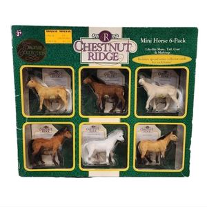 Vintage 1996 Chestnut Ridge Trophy Collection Mini Horse 6-Pack New Toy R Us